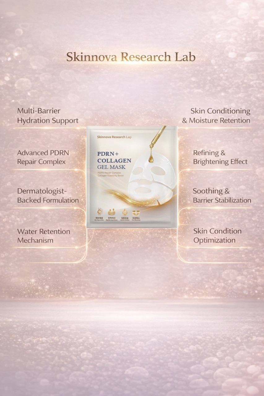 Skinnova PDRN Repair + Collagen Hydrogel Mask (32G x 4)