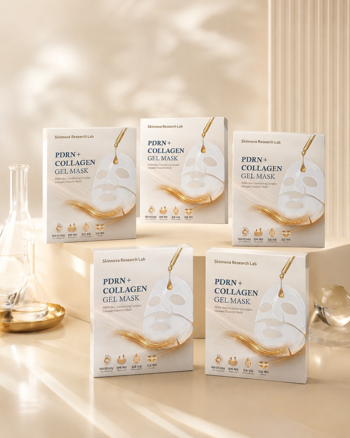 Skinnova PDRN Collagen Hydrogel Mask (32g x 4) (5盒特價套裝 免運費)